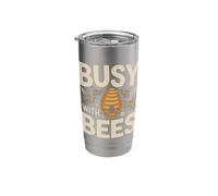 Busy with Bees Beekeeper Pollinator Love Stainless Steel Insulated Tumbler
