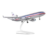 Busyflies 1:300 Scale MD-11-American Airplane Model, Alloy Diecast, Removable Base, Perfect for Model Collectors & Hobbyists, Unisex, Ages 3+
