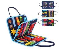 Busys Book for Toddler, Montessoris Busys Book 1 Year Old, Preschool Educational Baby B-usy Books Felt Learning Boards, Interactive Foldable Toddler B-usy Books Board Sensory Toy, for Boys Girls Gift
