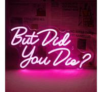 But Did You Die LED Neon Signs for Wall Decor Neon Wall Art Acrylic LED Lights with Hanging Chain Light Up Signs for Bedroom Decor Man Cave Bar Pub Wedding Party 5V USB Operated Dimmable