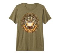 But First, Coffee Est. Daily Lover Morning Humor Premium T-Shirt