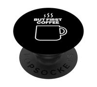 But First Coffee Minimal Morning Motivation Design PopSockets Adhesive PopGrip