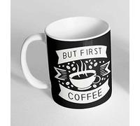 But First Coffee Novelty Ceramic Cup Gift Tea Coffee Mug 15 (Mug + Coaster)