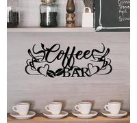 But First Coffee Sign, Black Metal Coffee Wall Art Decor, Hanging Coffee Bar Sign with Cup and Beans, 35x18cm Coffee Signs Kitchen Decoration for Home Coffee Station Shop Corner Accessories, Style B