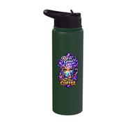 But First Coffee Stained Glass Galaxy Art Stainless Steel Insulated Water Bottle