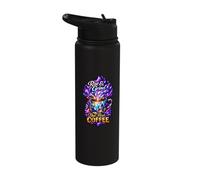 But First Coffee Stained Glass Galaxy Art Stainless Steel Insulated Water Bottle