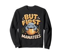 But First Manatees Sea Cow Ocean Animal Lover Sweatshirt