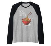 But First Ramen Noodle Lover Funny Asian Food Raglan Baseball Tee