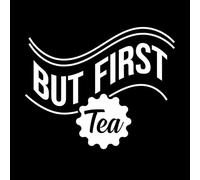 but First Tea Lettering Vinyl Wall Stickers 49.2x60.4cm Self Adhesive White