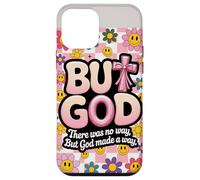 But God Pink Christian Floral Bow Teen Girls Scripture Case for iPhone 12 mini