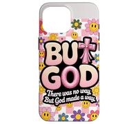 But God Pink Christian Floral Bow Teen Girls Scripture Case for iPhone 16 Pro Max