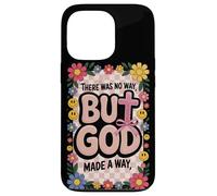 But God Pink Christian Floral Bow Teen Girls Scripture Woman Case for iPhone 13 Pro