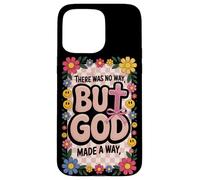 But God Pink Christian Floral Bow Teen Girls Scripture Woman Case for iPhone 15 Pro Max