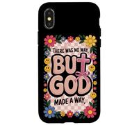But God Pink Christian Floral Bow Teen Girls Scripture Woman Case for iPhone X/XS