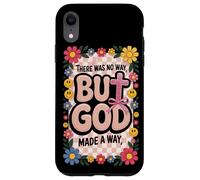 But God Pink Christian Floral Bow Teen Girls Scripture Woman Case for iPhone XR