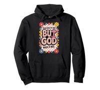 But God Pink Christian Floral Bow Teen Girls Scripture Woman Pullover Hoodie