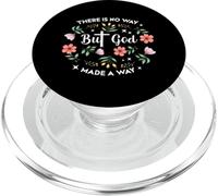 But God There Is No Way Made A Way Christian Floral Worship PopSockets PopGrip for MagSafe