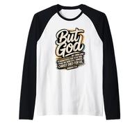 But God While We were Still Sinners Christ Died Romans 5:8 Raglan Baseball Tee