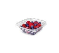 BUT-N-LOC 8oz RPET Clear Hinged Lid Tamper Evident Container - durable, stackable, to go box - 240pcs