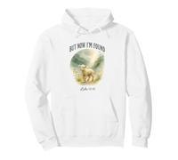 But Now I’m Found Luke 15:10 Watercolor Lamb Christian Pullover Hoodie