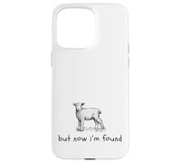 But Now I'm Found Lamb Sheep Minimalistic Christian Tee Case for iPhone 15 Pro Max