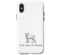 But Now I'm Found Lamb Sheep Minimalistic Christian Tee Case for iPhone X/XS