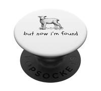 But Now I'm Found Lamb Sheep Minimalistic Christian Tee PopSockets Adhesive PopGrip
