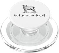 But Now I'm Found Lamb Sheep Minimalistic Christian Tee PopSockets PopGrip for MagSafe