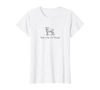 But Now I'm Found Lamb Sheep Minimalistic Christian Tee Value Graphic T-Shirt, Women, White, S