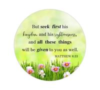 But Seek First His Kingdom and His Righteousness and All These Things Will Be Given to You As Well,Round Label Stickers 100pcs Circle Decal for Water Bottle Laptop Envelopes Seals Card Boxes 1.5"