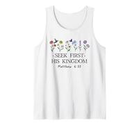 But S irst His Kingdom Bible Verse Matthew 6:33 Faith Tank Top