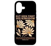 But Seek First His Kingdom Boho Flowers Christian Jesus Case for iPhone 17