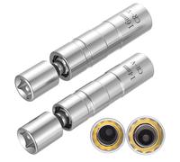 But the cow 2 Pcs Thin Wall Spark Plug Socket Set, 14mm 16mm Magnetic Swivel Spark Plug Removal Tool, 3/8 Inch 12-Point Universal Joint Socket Removal Tool