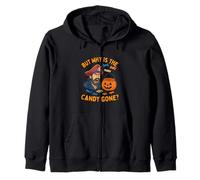 But Why Is the Candy Gone Funny Pirate Halloween Costume Zip Hoodie
