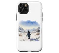 BUT WHY? Penguin Wandering Off Mountains Watercolor (White) Case for iPhone 11 Pro
