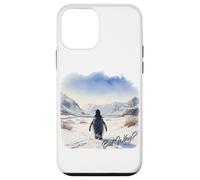 BUT WHY? Penguin Wandering Off Mountains Watercolor (White) Case for iPhone 12 mini