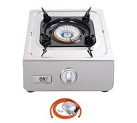 (Butane 28mbar Click-On 21mm) Single Burner Gas Stove Portable Camp Indoor NSD11