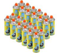 Greenfields Butane Gas Bottles Canister Camping Heater Cooker BBQ - Compact and Resealable Canister - CP 250 Valve Gas Cartridge, for Bistro and Camping Outdoors Stoves (28 Bottles)