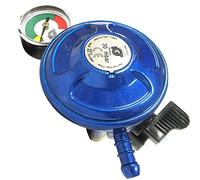 Butane Gas Regulator With Leak & Level Gauge Dial Manometer 21mm Clip On Caravan Camping BBQ