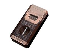 Butane Lighter, Metal, Adjustable Firepower, Double Fire, Pull-Down Ignition, Large Capacity, Multifunctional, Strong Firepower, Durable and Reliable Design