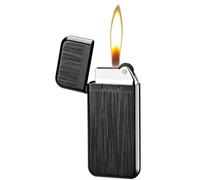 Butane Lighter, Metal Refillable Pocket Lighter with Adjustable Flame, Soft Flame Design Ideal for Men, Dads, and Husbands, Perfect for Everyday Use