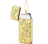 Butane Lighter, Metal Refillable Pocket Lighter with Adjustable Flame, Soft Flame Design Ideal for Men, Dads, and Husbands, Perfect for Everyday Use