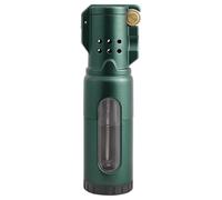 Butane Lighter - Powerful Jet Flame, Windproof Design, Grinding Wheel Ignition, Visible Transparent Gas Tank, Ideal for Outdoor Camping