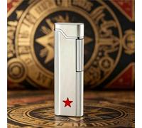 Butane Lighter, Refillable Slim Portable Windproof Flame Lighter with Adjustable Fire Wheel for Outdoor and Daily Use
