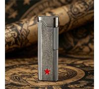Butane Lighter, Refillable Slim Portable Windproof Flame Lighter with Adjustable Fire Wheel for Outdoor and Daily Use