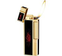 Butane Lighter Soft Flame with Adjustable Flame Dial and Vertical Ignition, Metal Roller for Easy Use, Ideal for Outdoor and Indoor Lighting Needs