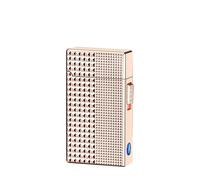 Butane Lighter with Double Flame, Adjustable Flame Size, Visible Fuel Tank, Multiple Ignition Methods, Recyclable Gas, Ideal for Moxibustion and Bonfire Use
