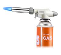 Butane Torch Kitchen Blow Lighter, 360 Degree Reverse Professional Chef Culinary Torch with Safety Lock and Adjustable Flame for Cooking Crème Brulee Soldering Baking (Butane Gas Not Included)