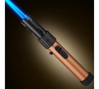 Butane Torch Lighter, Adjustable Jet Flame, Windproof & Refillable, High Power for Outdoor & Indoor Use, Perfect for Camping, Grilling & Smoking