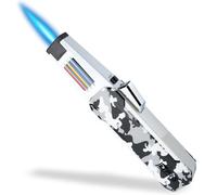 Butane Torch Lighter One-Hand Operation Lighter with Adjustable Jet Flame Kitchen Cooking Torch (Butane Gas Not Included) (Camouflage)